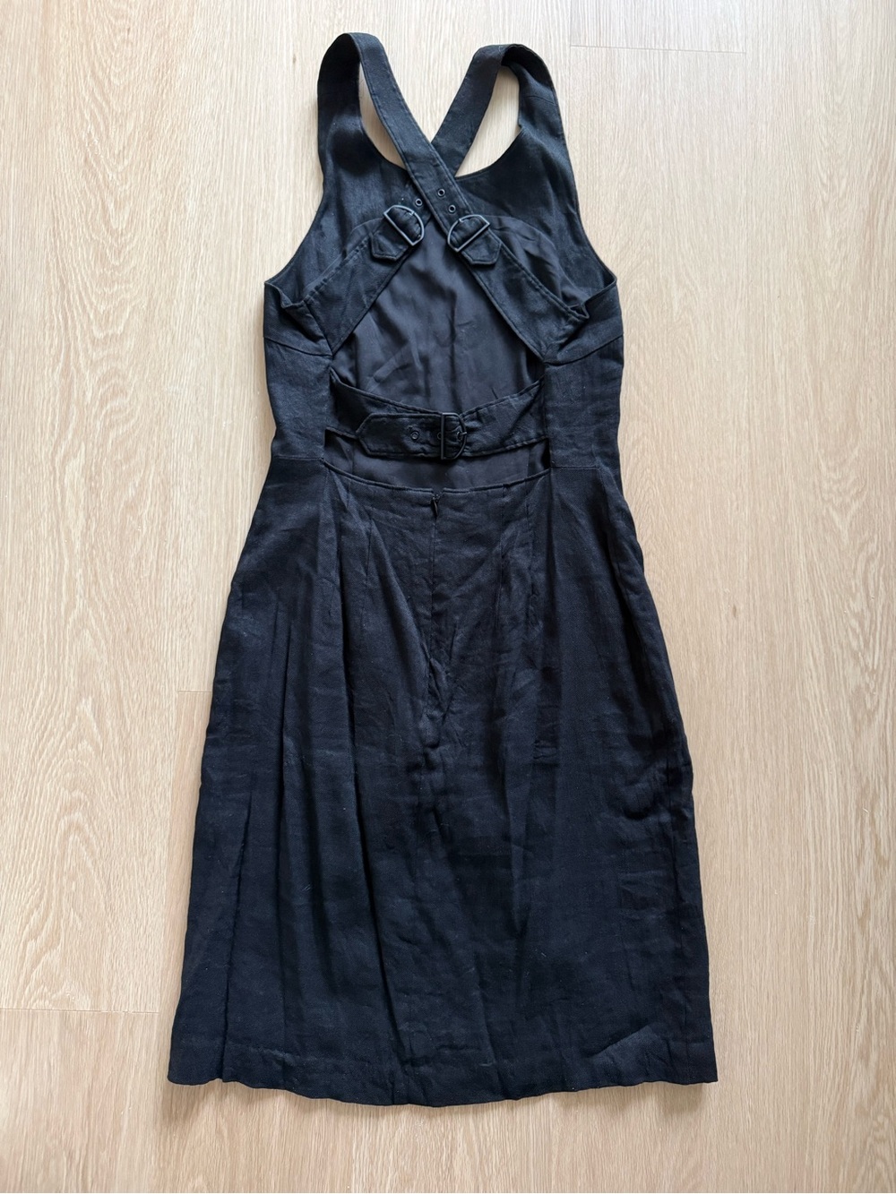 Club Monaco Black One-Shoulder Crossback Sheath Dress